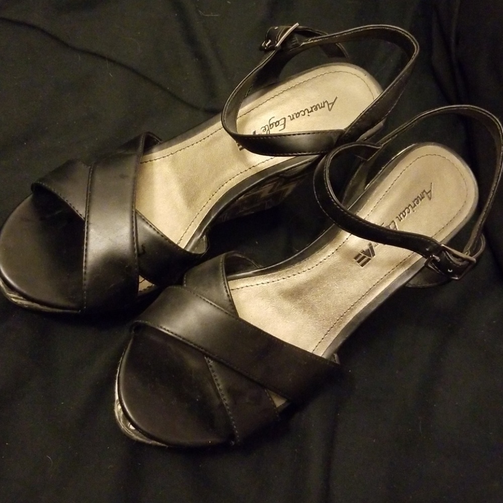 Strappy wedges